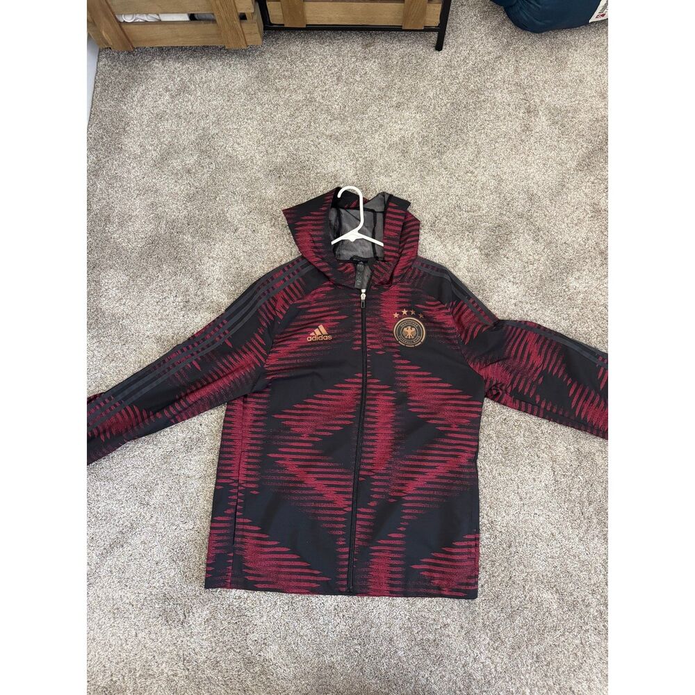 Adidas Germany DFB 2022 World Cup DNA Windbreaker Jacket Men’s M Black Red Gold